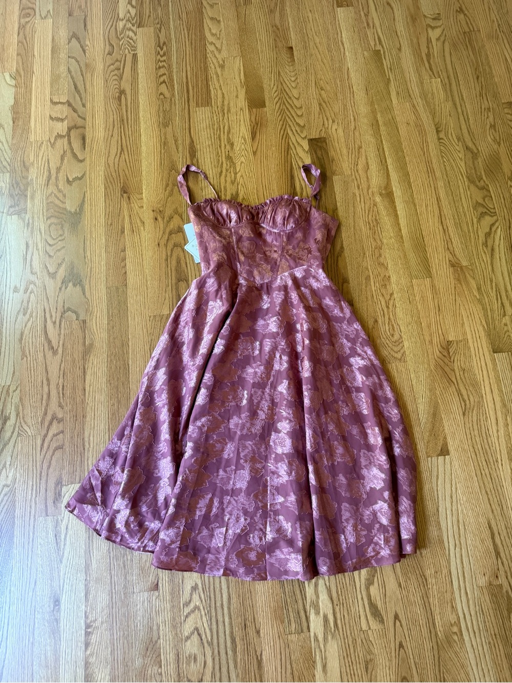 Azazie Sylvia Vintage Rose Midi Dress